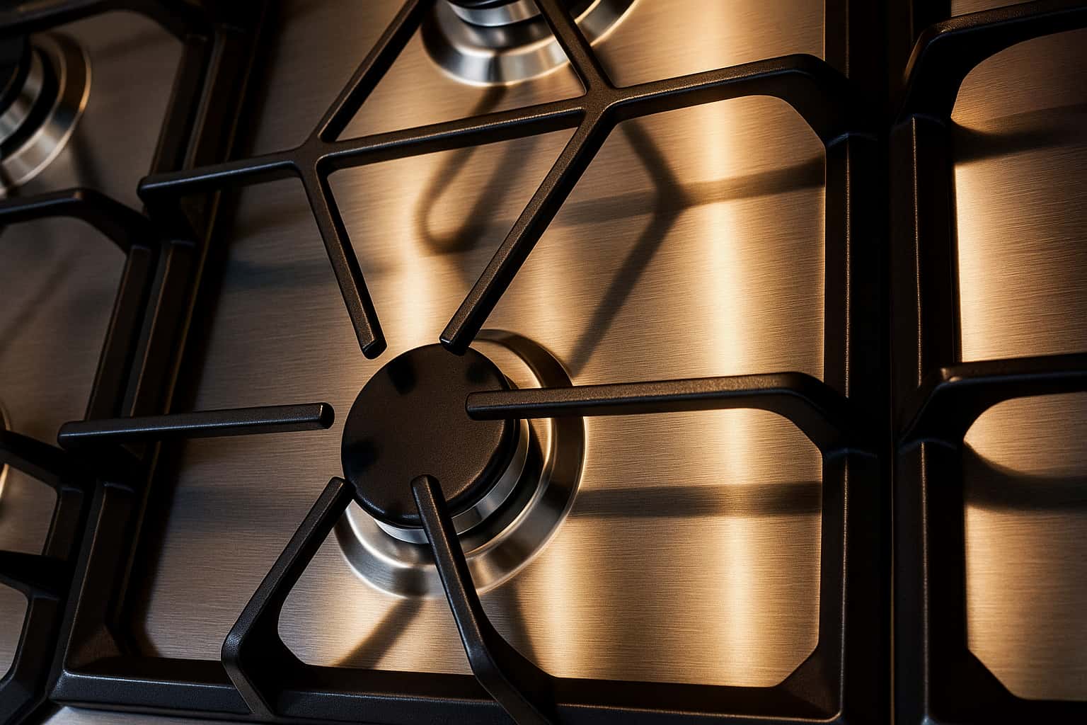Avelis 5-burner stainless steel hob