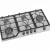 341576_1.jpg Avelis 90cm 5 Burner Stainless Steel Gas Hob With 2 Dual Wok Burners