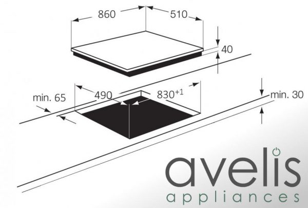 860 HOB Avelis 90cm 5 Burner Stainless Steel Gas Hob With 2 Dual Wok Burners