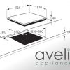 915 HOB Avelis 90cm 6 Burner Stainless Steel Gas Hob With 2 Dual Wok Burners