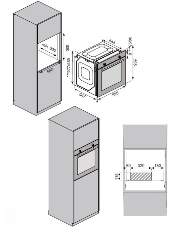 gas-oven-LD.jpg Avelis Elegance 60cm Built-In Gas Oven – Soft Close Door, Triple Glass