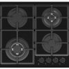 Avelis 60cm Gas on Glass Built-In Hob – 4 Burner with Dual Wok Power