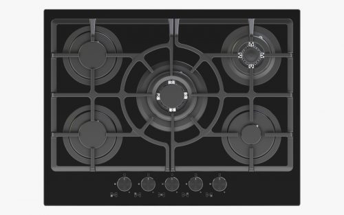 Avelis 70cm Gas on Glass Built-In Hob – 5 Burner with Dual Wok Power