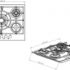 Avelis 70cm Gas on Glass Built-In Hob – 5 Burner with Dual Wok Power