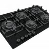 Avelis 90cm Gas on Glass Built-In Hob – 5 Burner with Dual Wok Power