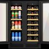 Avelis 60cm Dual Zone Wine and Drinks Cooler - Black Glass