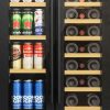 Avelis 60cm Dual Zone Wine and Drinks Cooler - Black Glass