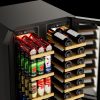 Avelis 60cm Dual Zone Wine and Drinks Cooler - Black Glass