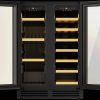 Avelis 60cm Dual Zone Wine and Drinks Cooler - Black Glass