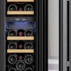 Avelis 30cm Dual Zone Wine Cooler - Black Glass