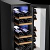 Avelis 30cm Dual Zone Wine Cooler - Black Glass