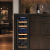 Avelis 30cm Dual Zone Wine Cooler - Black Glass