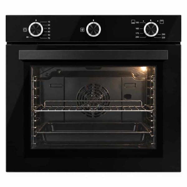 Avelis 60cm Built-In Gas Oven & Gas Grill- 90L - Black