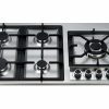 Avelis 90cm 5 Burner Stainless Steel Gas Hob - Right Wok Burner - AA91RIGHT-SS