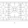 Avelis 90cm 5 Burner Stainless Steel Gas Hob - Central Wok Burner - A91CENTRAL-SS