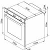 Avelis 60cm Built-In Gas Oven & Gas Grill- 90L - Black